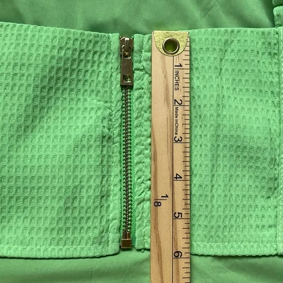 Fashion Nova Lime Green Summer Beach Crop Top Size 1X Adjustable Straps Zipper - Picture 5 of 6